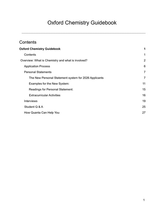 Chemistry Application Guide