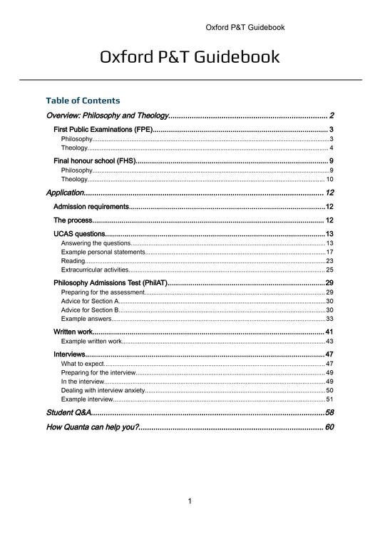 Philosophy and Theology Application Guide